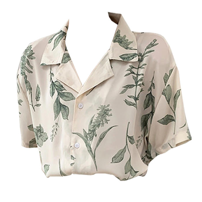 VILZSTUDIOS Casual plant-themed shirt for everyday wear