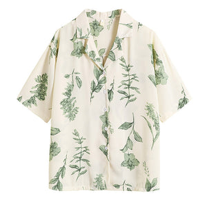 VILZSTUDIOS Casual plant-themed shirt for everyday wear