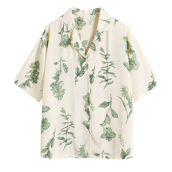 VILZSTUDIOS Casual plant-themed shirt for everyday wear