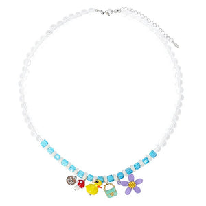 VILZSTUDIOS Beaded necklace with colorful charms for layering