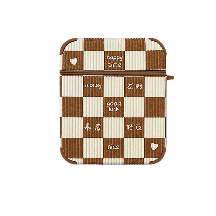 VILZSTUDIOS Stylish checkerboard Airpods case for protection