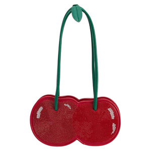 VILZSTUDIOS Stylish cherry-shaped bag with rhinestone details