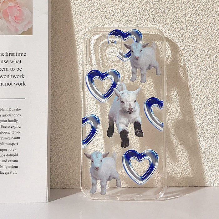 VILZSTUDIOS Stylish transparent iPhone case featuring a lamb design