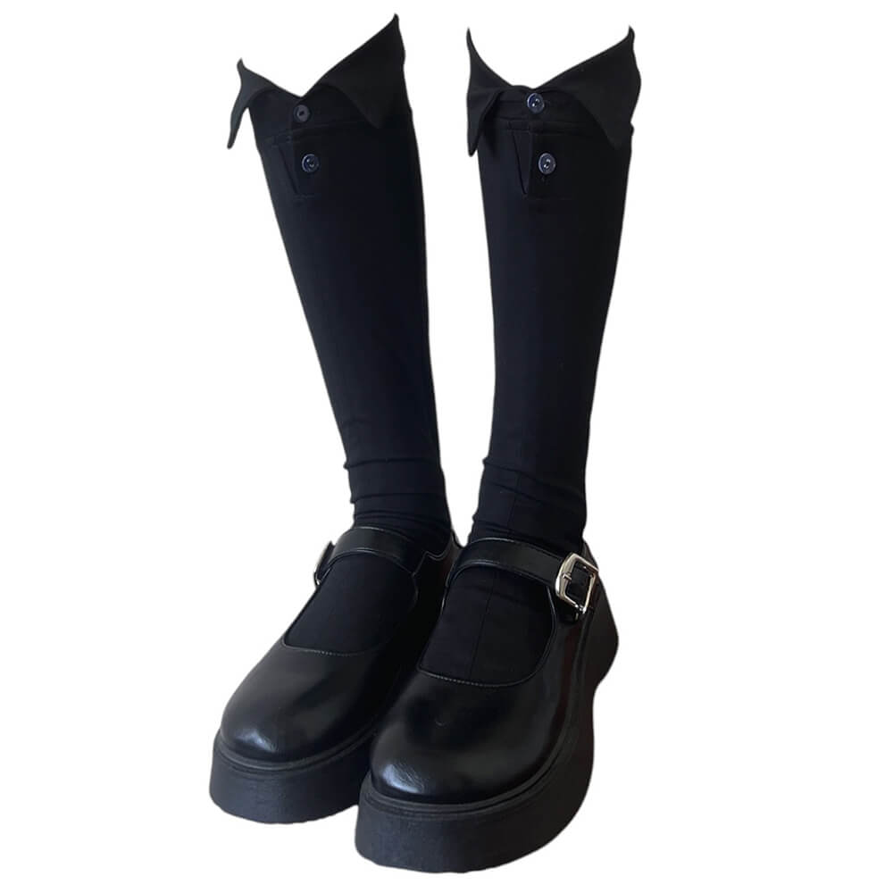 VILZSTUDIOS Fashionable high socks with a collar design