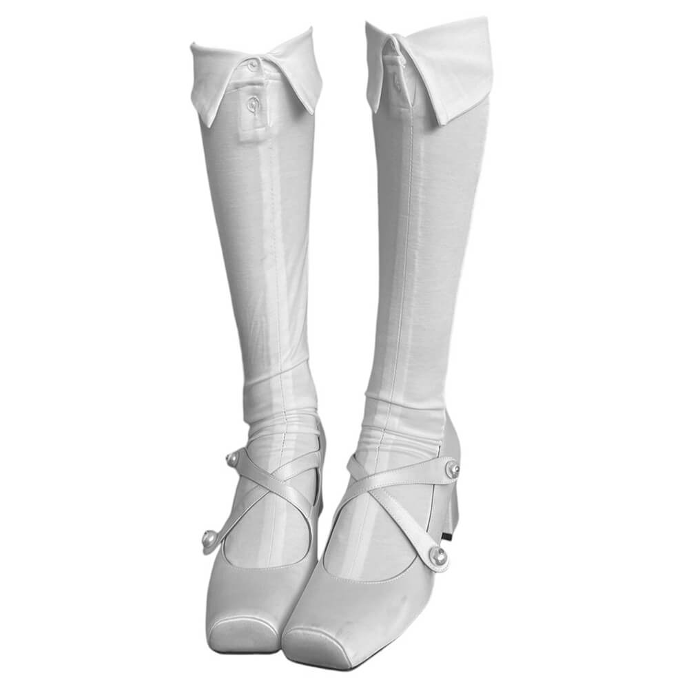 VILZSTUDIOS Fashionable high socks with a collar design