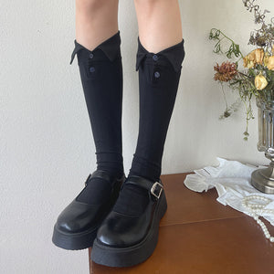 VILZSTUDIOS Fashionable high socks with a collar design