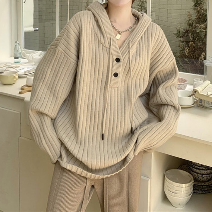 VILZSTUDIOS Cozy knit hoodie from VILZSTUDIOS
