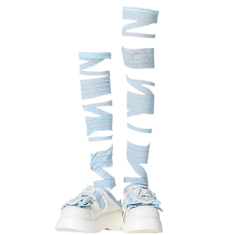 VILZSTUDIOS Fashionable lace-up socks in soft material