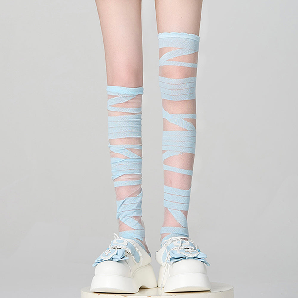 VILZSTUDIOS Fashionable lace-up socks in soft material