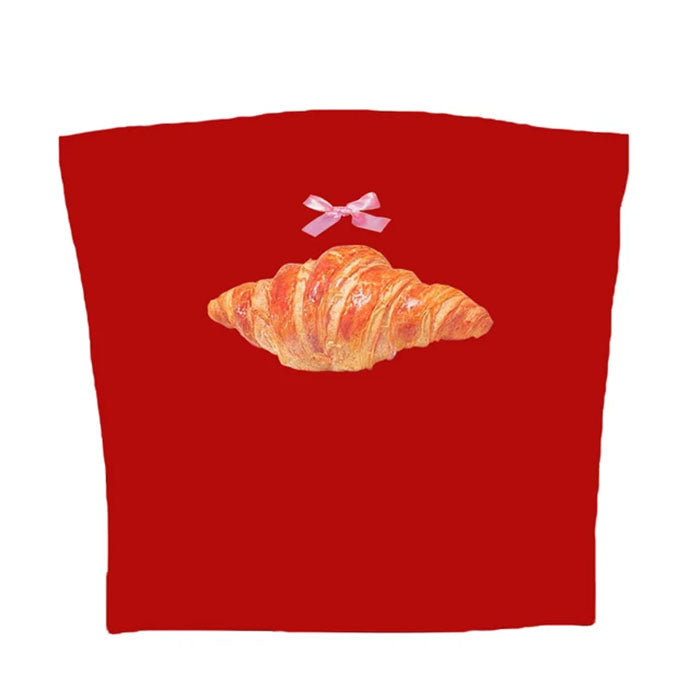 VILZSTUDIOS Stylish strapless top with croissant print