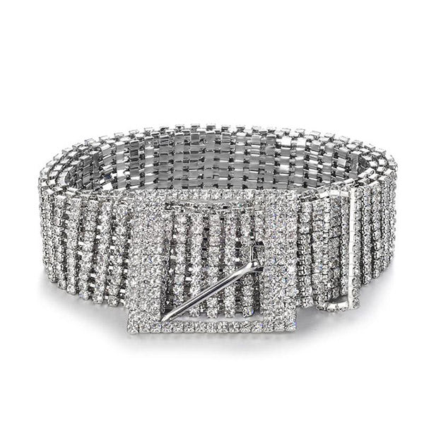 VILZSTUDIOS Stylish crystal link belt for fashion enthusiasts