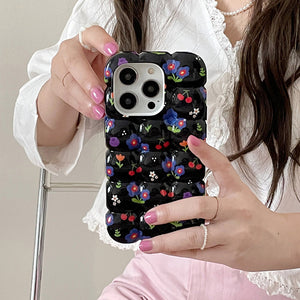 VILZSTUDIOS Stylish Floral Bubble iPhone Case