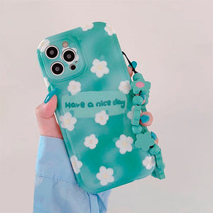VILZSTUDIOS Stylish floral chain iPhone case
