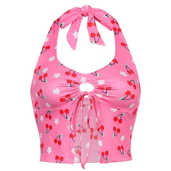 VILZSTUDIOS Chic floral halter top from VILZSTUDIOS