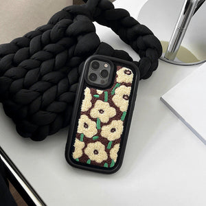 VILZSTUDIOS Floral plush iPhone case for stylish protection