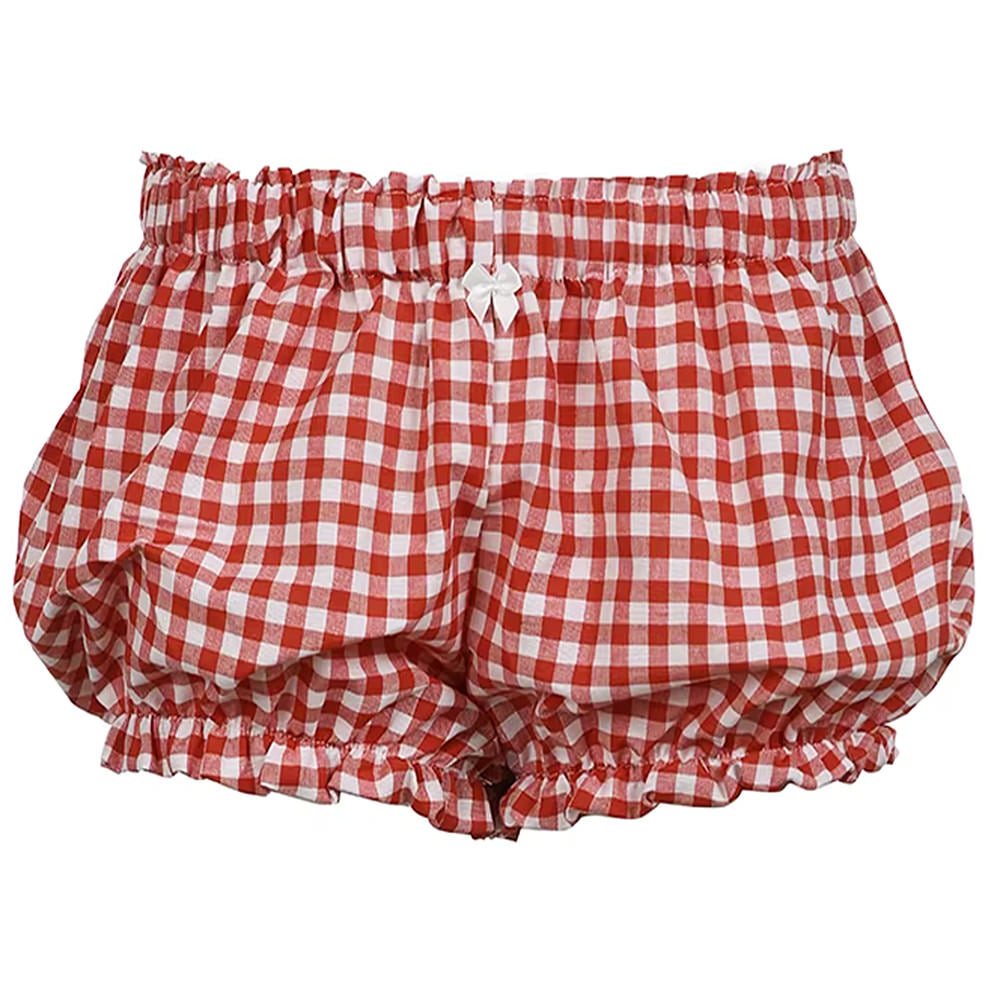 VILZSTUDIOS Chic gingham picnic shorts from VILZSTUDIOS