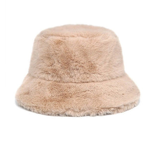 VILZSTUDIOS Stylish plush bucket hat for casual wear