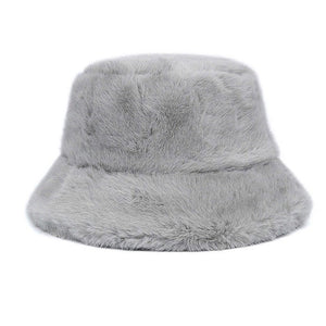 VILZSTUDIOS Stylish plush bucket hat for casual wear