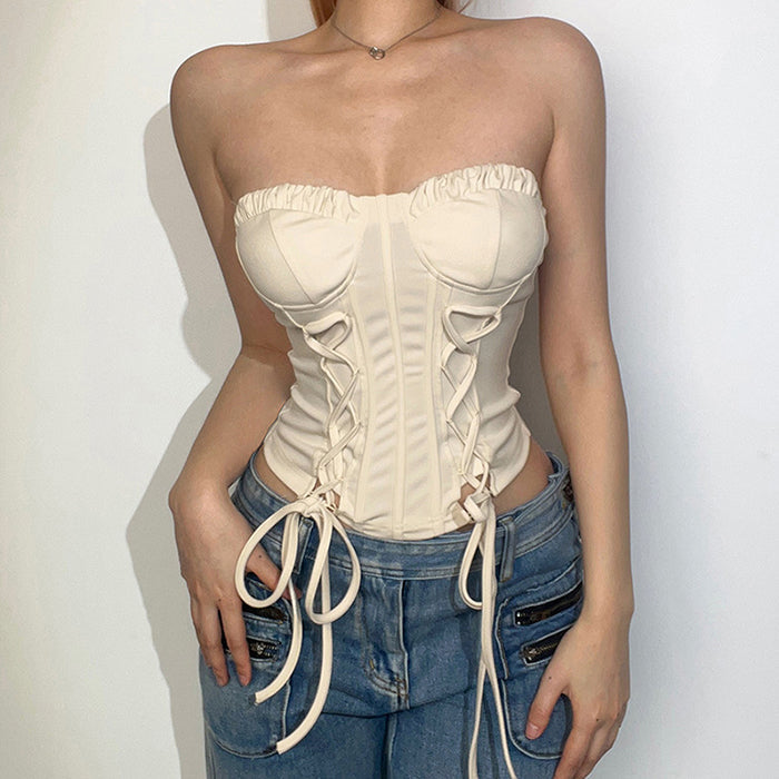 VILZSTUDIOS Stylish lace up corset for women's fashion