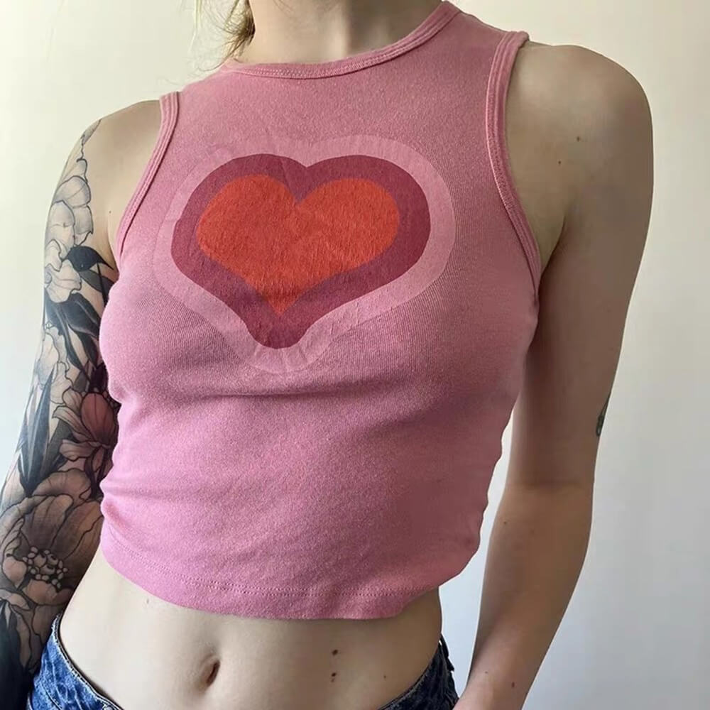 VILZSTUDIOS Chic Graphic Love Tank Top from VILZSTUDIOS