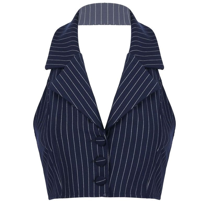 VILZSTUDIOS Chic halter tailored vest for stylish outfits