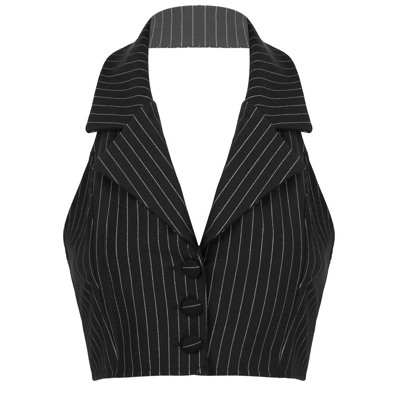 VILZSTUDIOS Chic halter tailored vest for stylish outfits