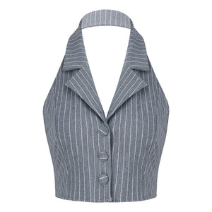VILZSTUDIOS Chic halter tailored vest for stylish outfits