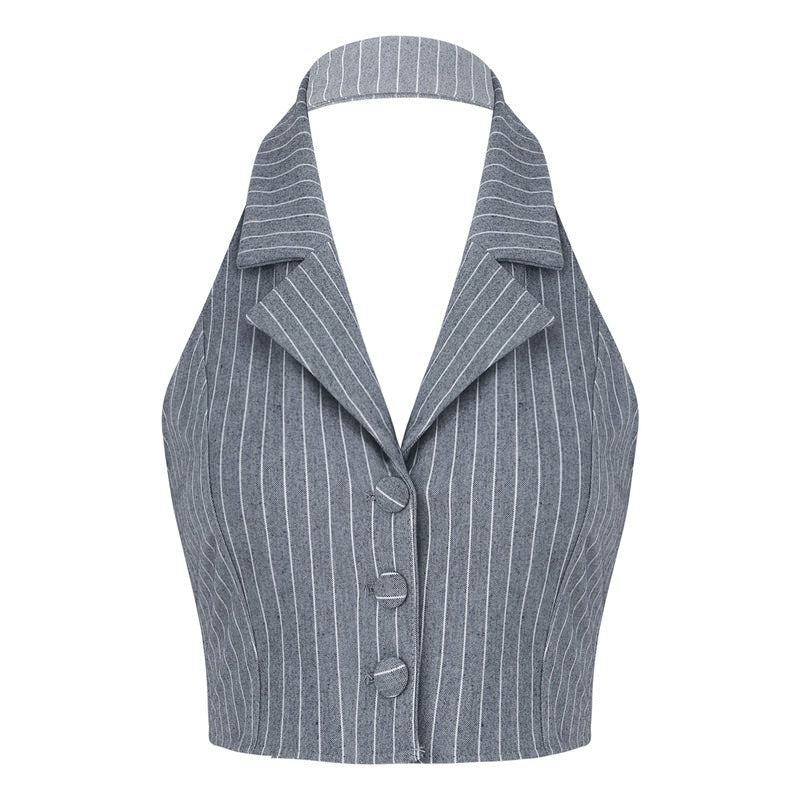 VILZSTUDIOS Chic halter tailored vest for stylish outfits