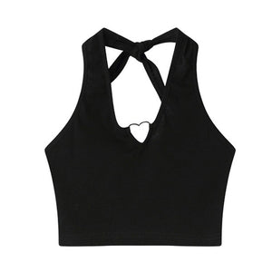 VILZSTUDIOS Chic heart cutout halter top from VILZSTUDIOS