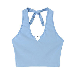 VILZSTUDIOS Chic heart cutout halter top from VILZSTUDIOS