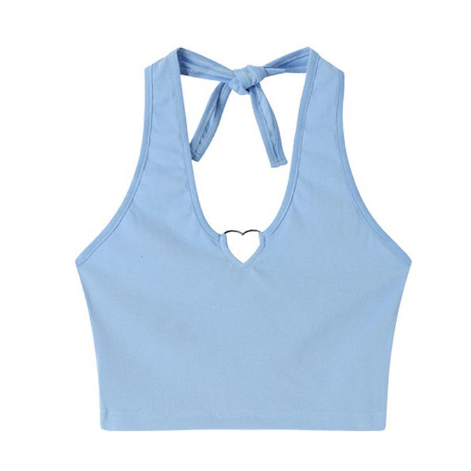 VILZSTUDIOS Chic heart cutout halter top from VILZSTUDIOS