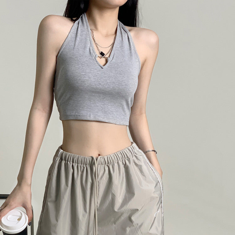 VILZSTUDIOS Chic heart cutout halter top from VILZSTUDIOS
