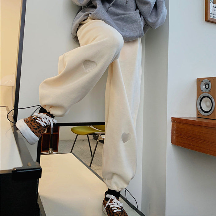 VILZSTUDIOS Stylish joggers with heart design for casual wear