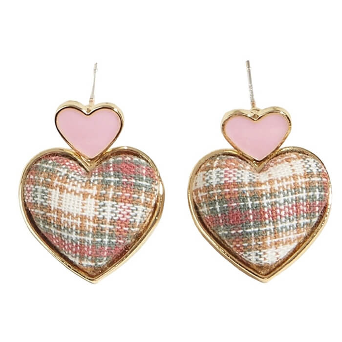 VILZSTUDIOS Stylish heart earrings made of zinc alloy