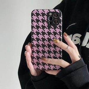VILZSTUDIOS Stylish houndstooth print iPhone case