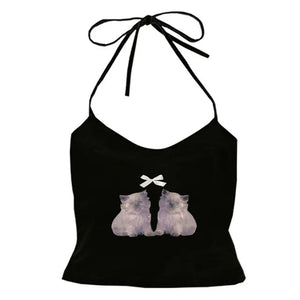VILZSTUDIOS Chic Y2K halter top for streetwear fashion