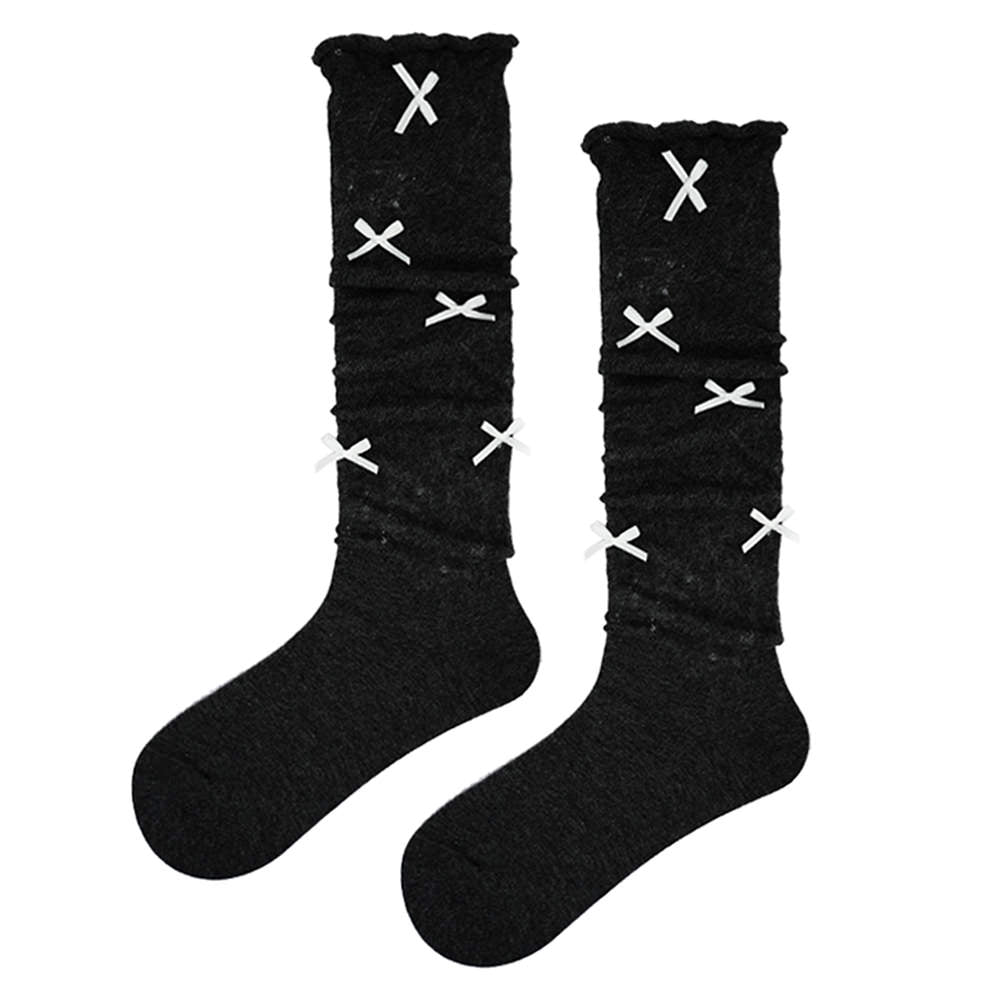 VILZSTUDIOS Chic knee high socks with ribbons for fashionable outfits