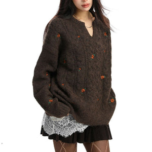 VILZSTUDIOS Chic knit rose cable sweater design