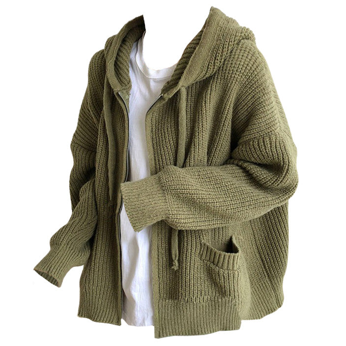 VILZSTUDIOS Chic knit zip up hoodie from VILZSTUDIOS