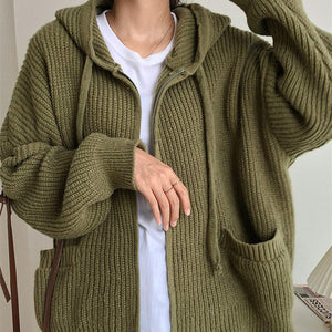 VILZSTUDIOS Chic knit zip up hoodie from VILZSTUDIOS