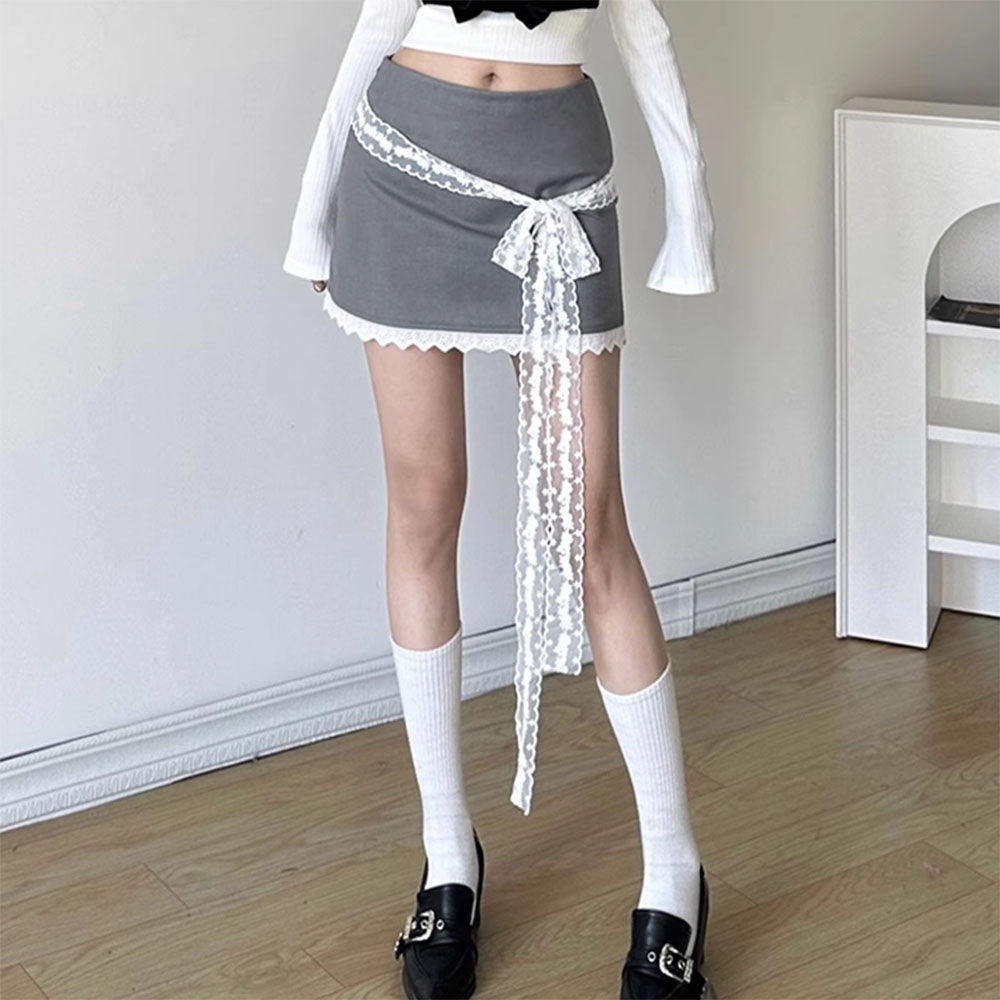 VILZSTUDIOS Chic lace bow skirt from VILZSTUDIOS