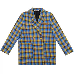 VILZSTUDIOS Oversized plaid blazer for stylish layering