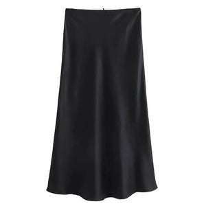 VILZSTUDIOS Satin maxi skirt for women