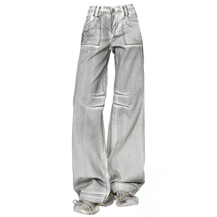 VILZSTUDIOS Chic metallic denim jeans for streetwear fashion