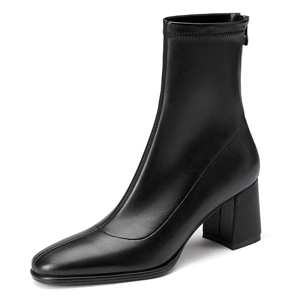 VILZSTUDIOS Stylish minimalist block heel boots for everyday wear