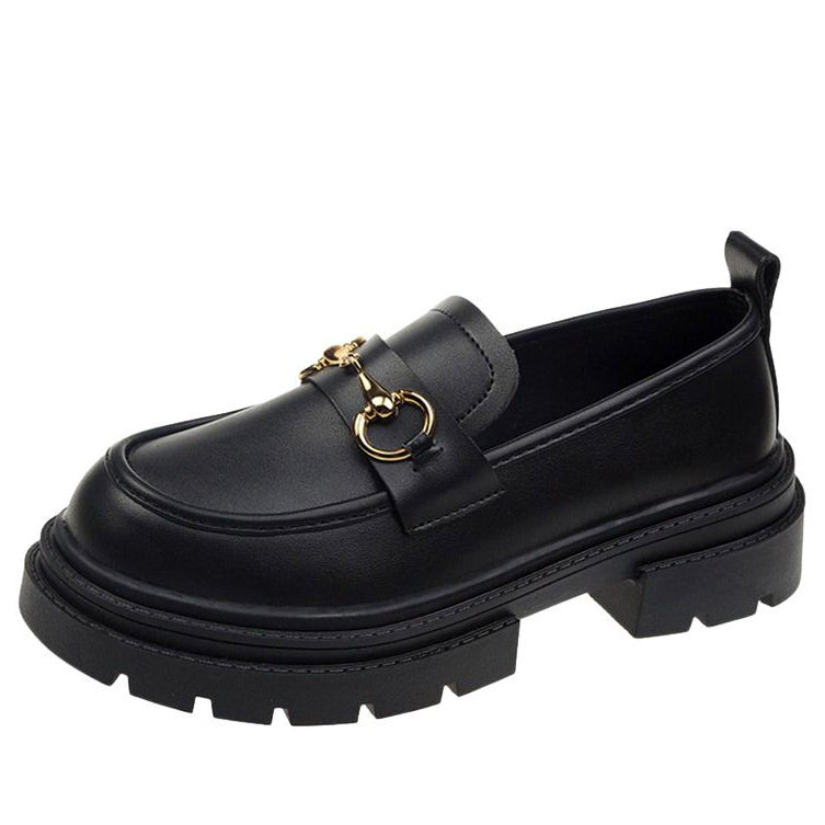 VILZSTUDIOS Stylish loafers with chunky sole and silver chain