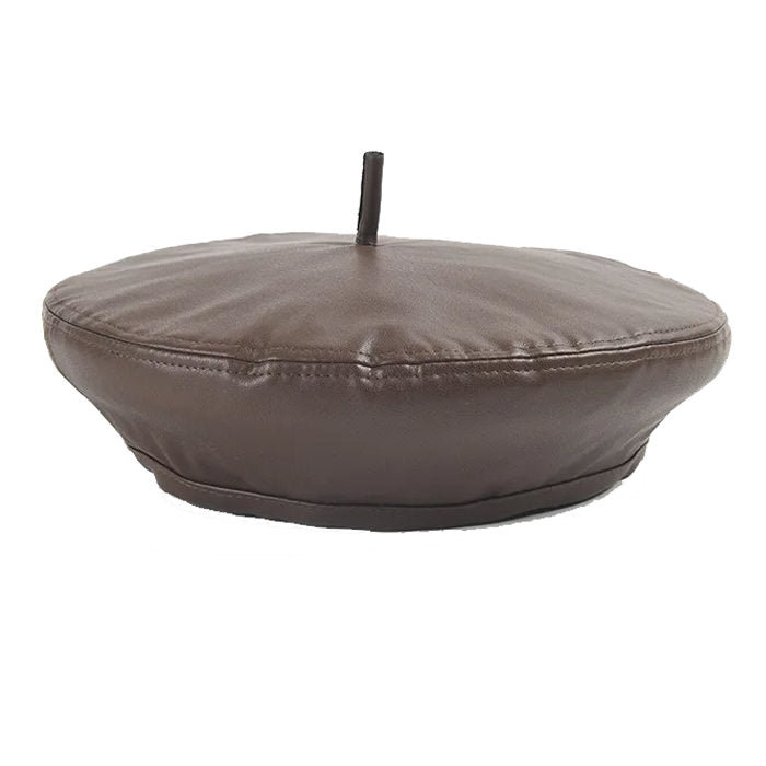VILZSTUDIOS Trendy vegan leather beret hat for stylish outfits