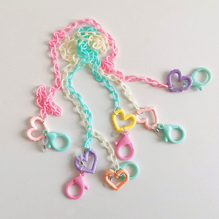 VILZSTUDIOS Stylish pastel face mask holder chain accessory
