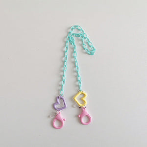 VILZSTUDIOS Stylish pastel face mask holder chain accessory