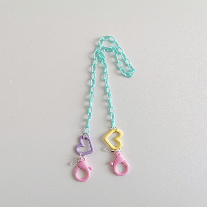 VILZSTUDIOS Stylish pastel face mask holder chain accessory